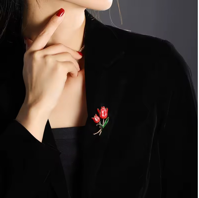 Tulip Mania Gold Plated Pin — Bitcoin Bloom Reminder